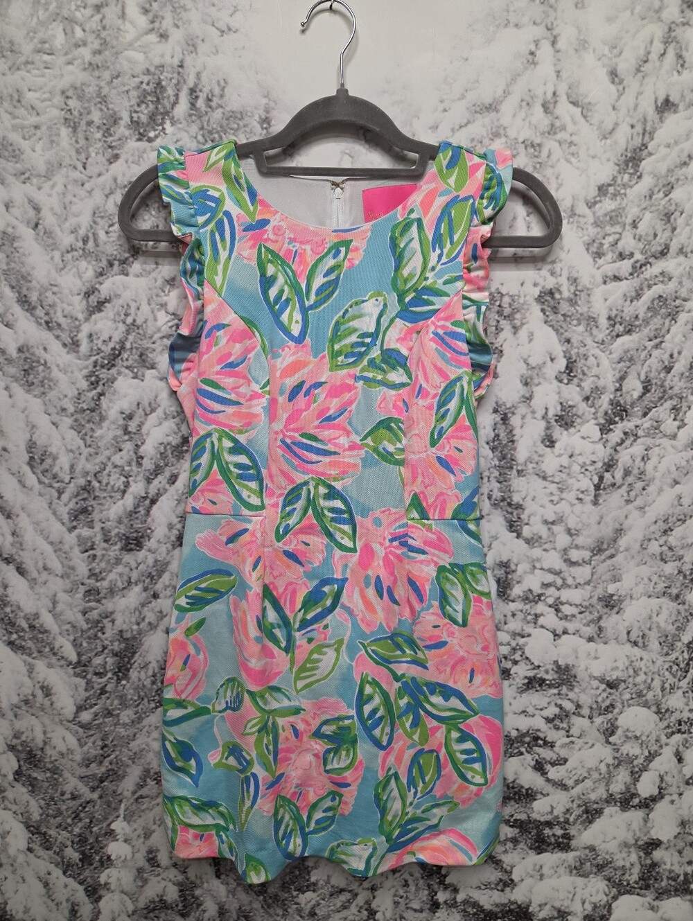 Lily Pulitzer Womens Carmelisa Dress, Size 0 Totally Blossom, Coastal Preppy